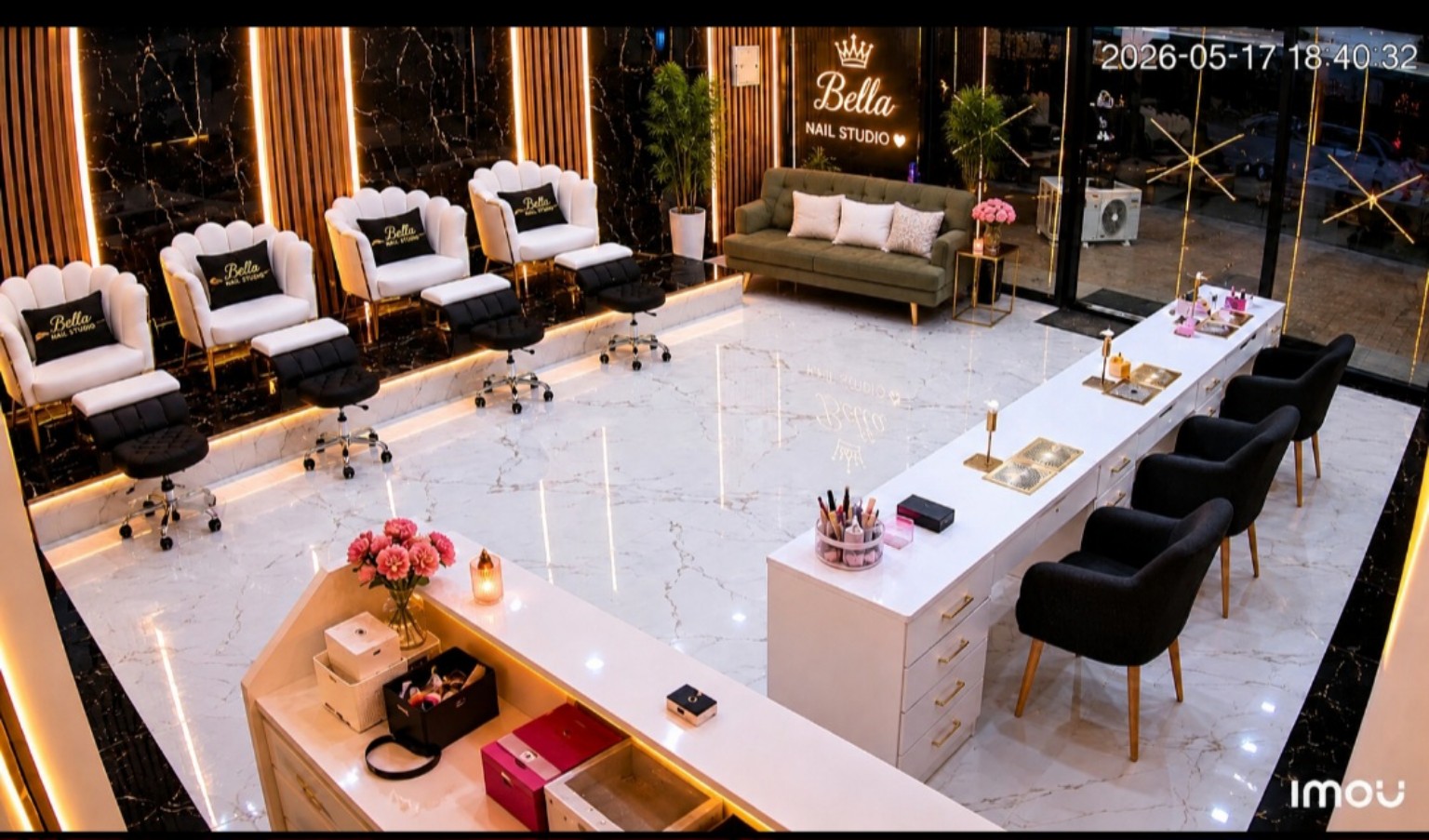 Interior de Bella Nail Studio